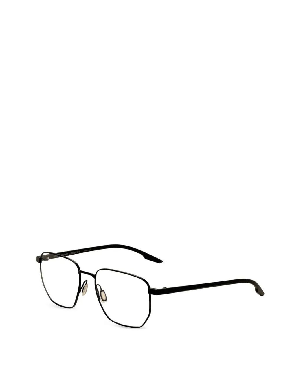Porsche Design White Geometric-Frame Glasses for men