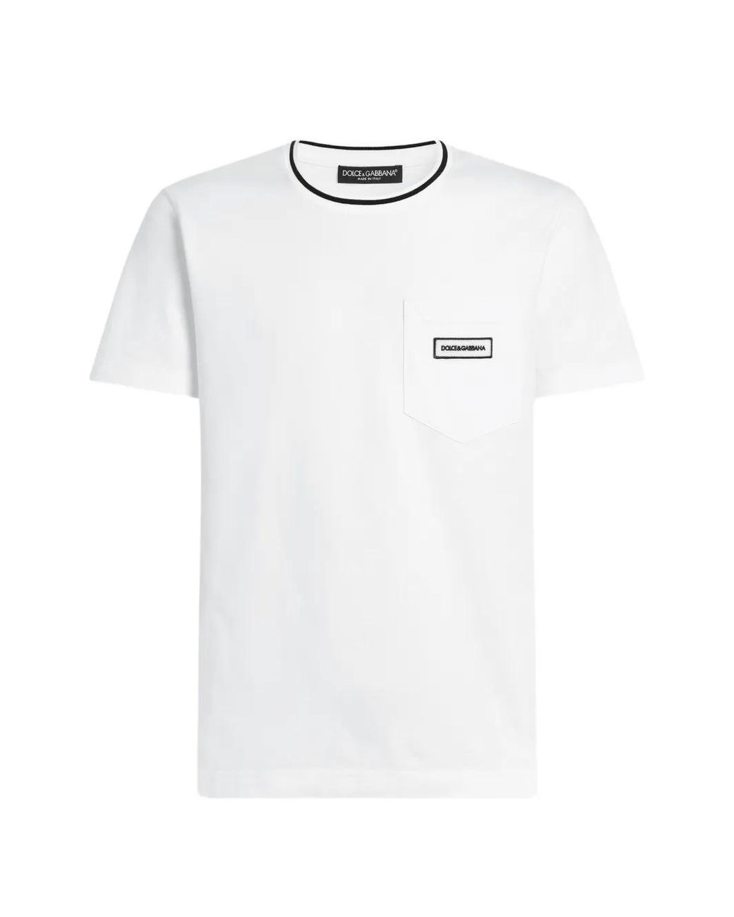 Dolce & Gabbana White Dolce & Gabbana Cotton T-Shirt With Logo for men