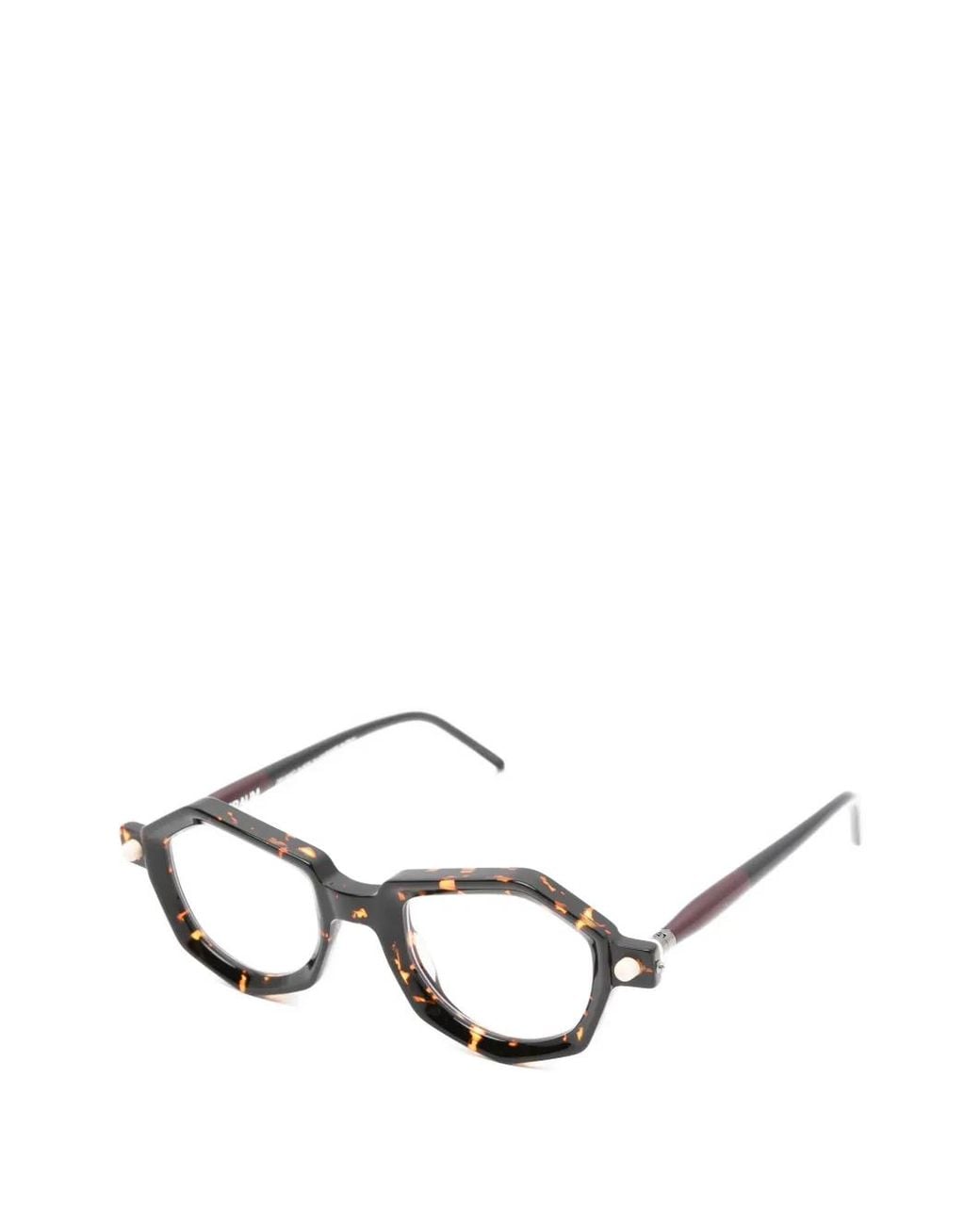 Kuboraum Brown Geometric-Frame Glasses