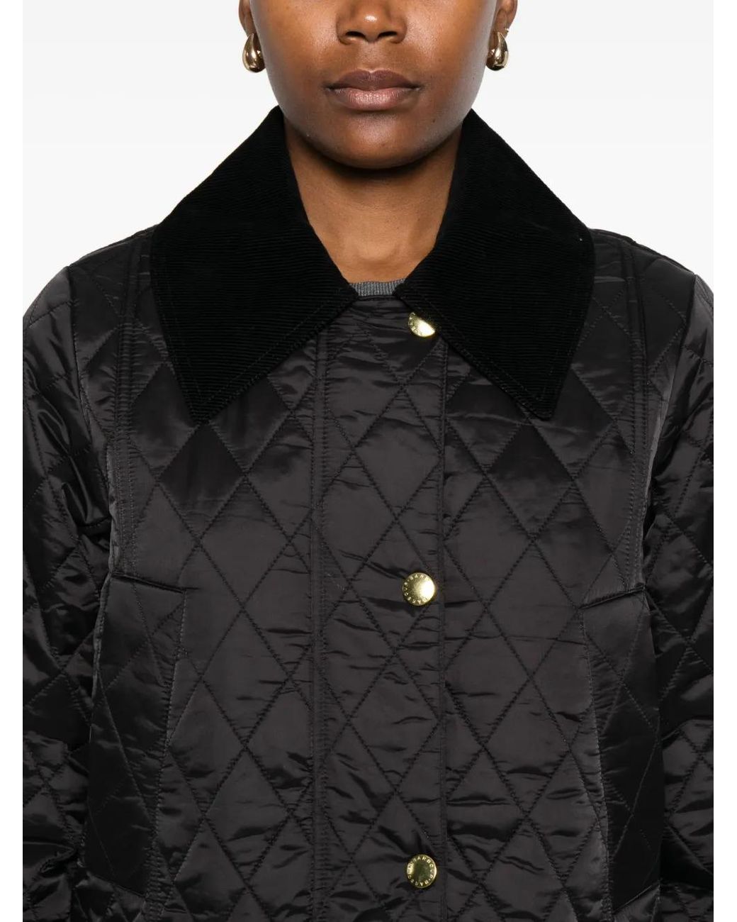 Barbour Beadnell Gewatteerd Jack in het Black