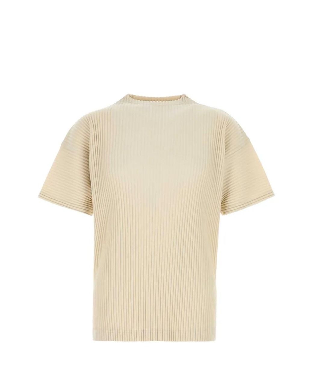 Homme Plissé Issey Miyake White Short-Sleeve T-Shirt for men