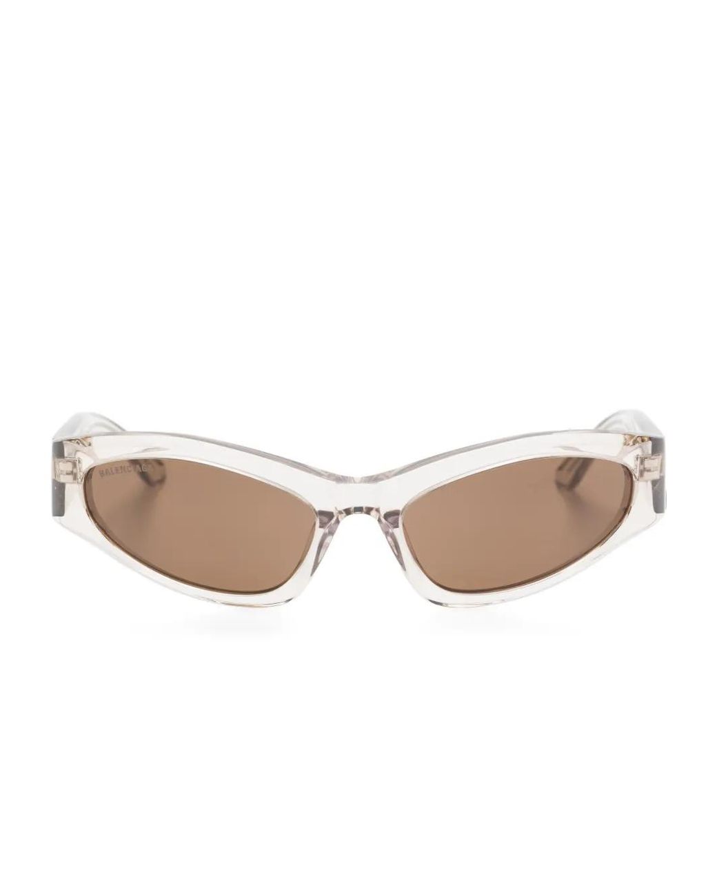 Balenciaga Natural Wraparound-Frame Sunglasses