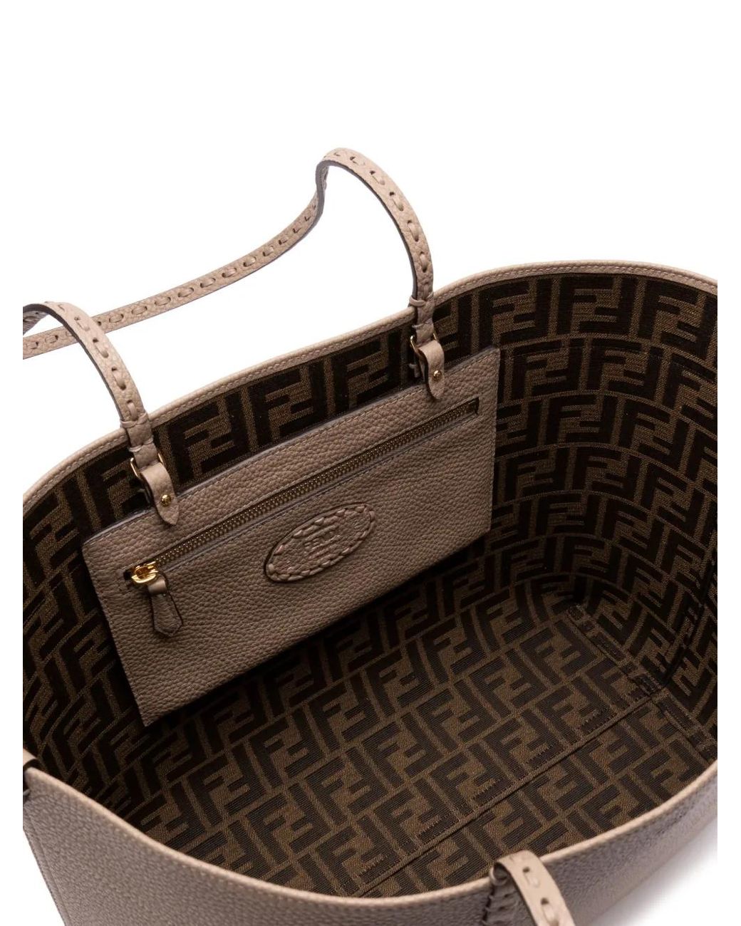 Fendi Brown Medium Roll Tote Handbag