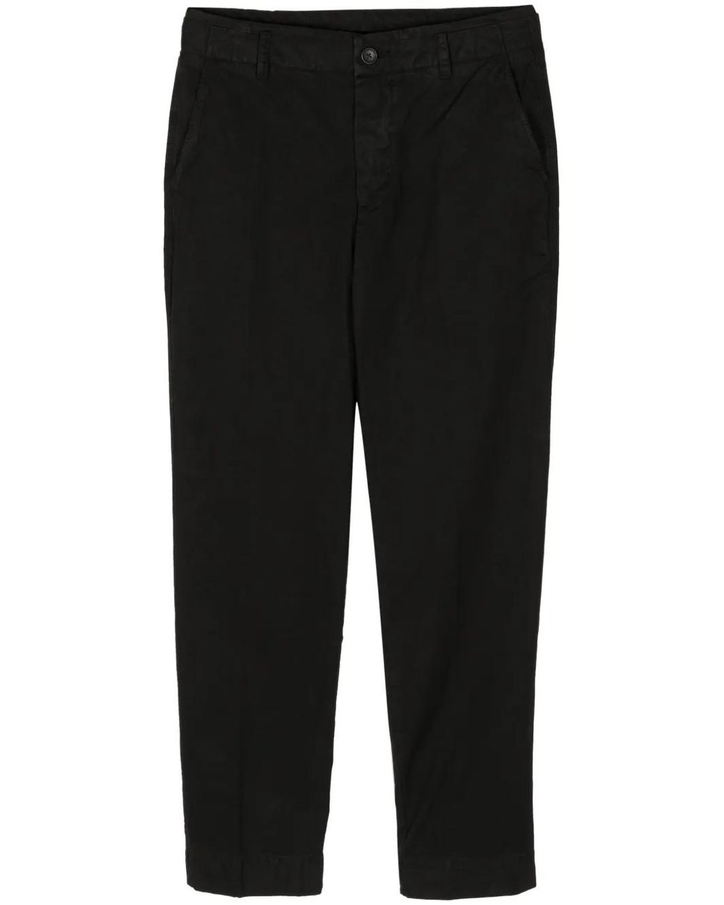 James Perse Black Tapered-Leg Canvas Trousers for men