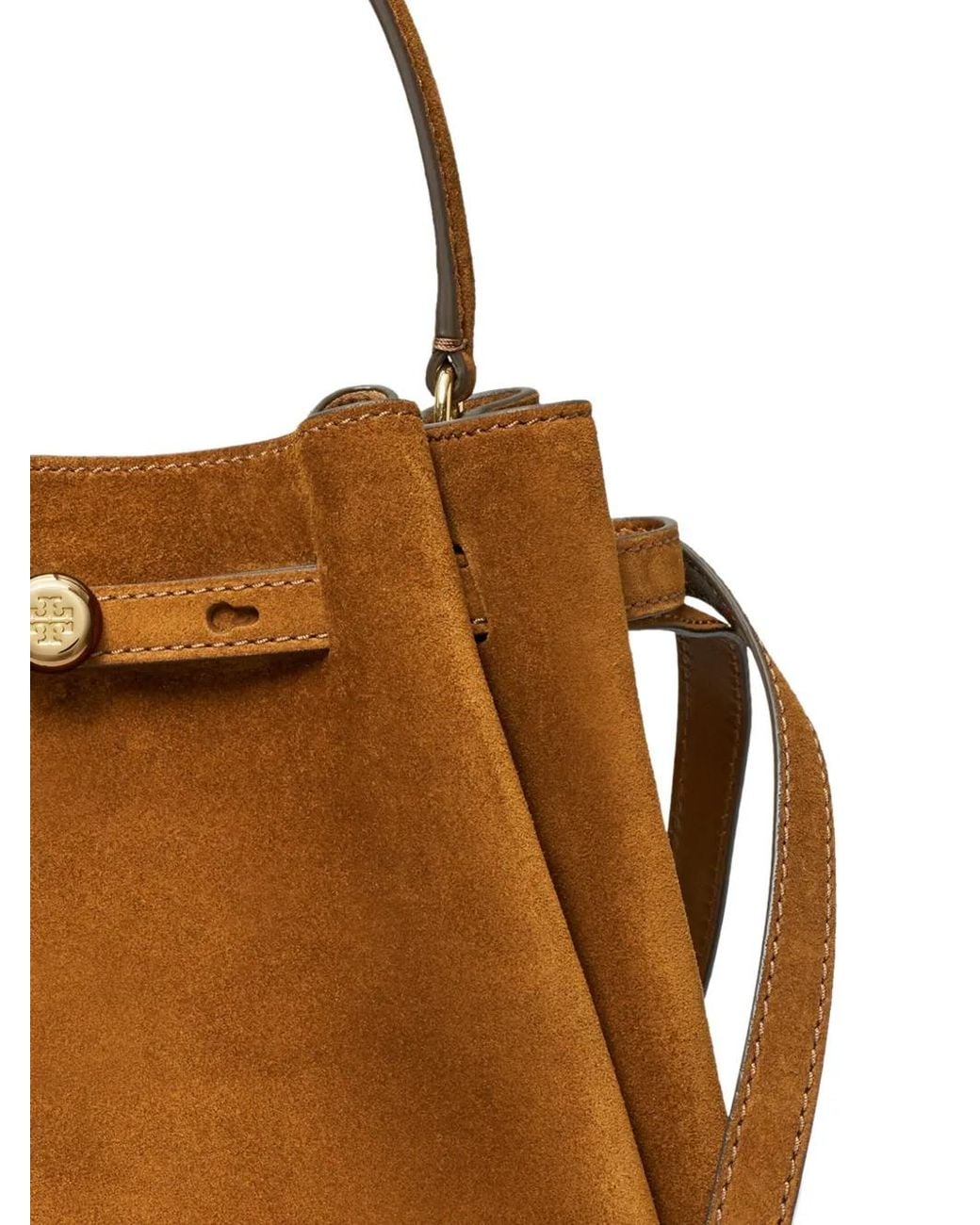 Tory Burch Romy スエードバケットバッグ Brown