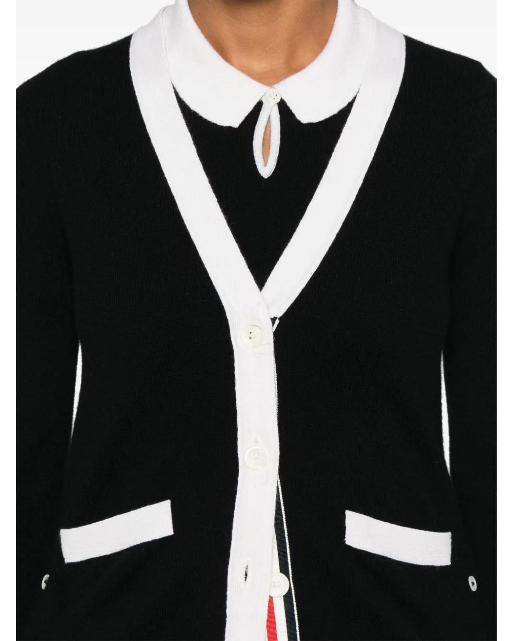 Thom Browne Black Classic Knit Cardigan