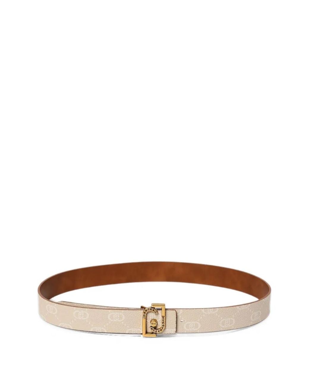 Liu Jo Brown Logo-Plaque Reversible Belt