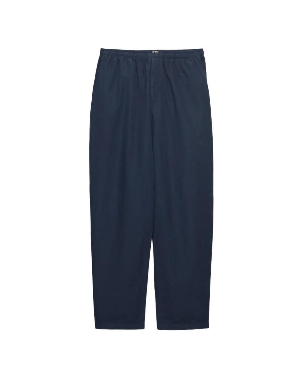 Prada Blue Linen Blend Trousers for men