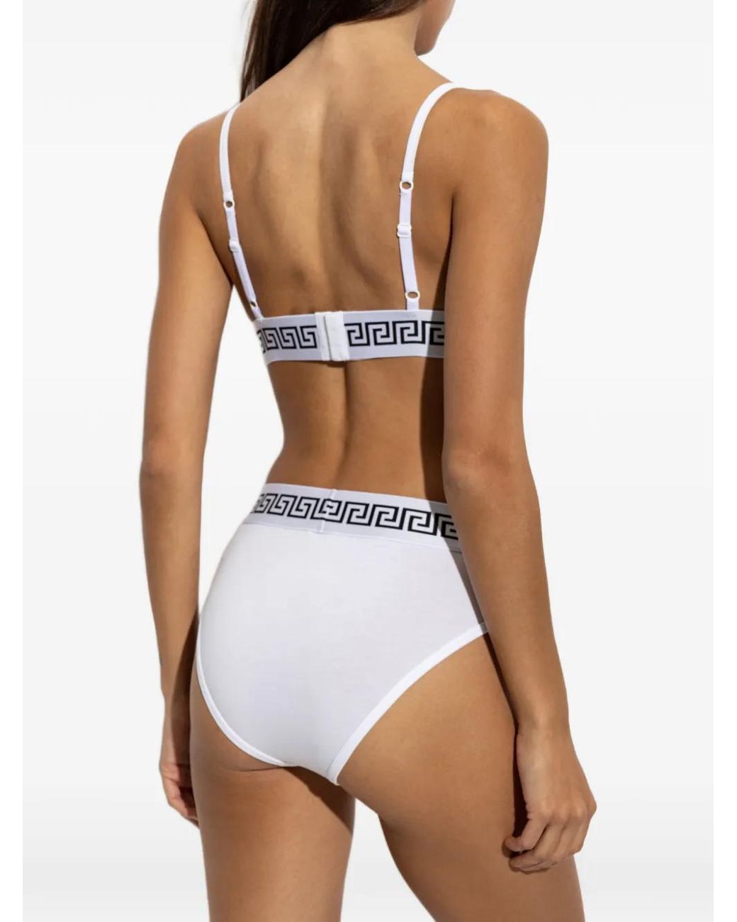 Versace White Soutien-Gorge Greca Medusa