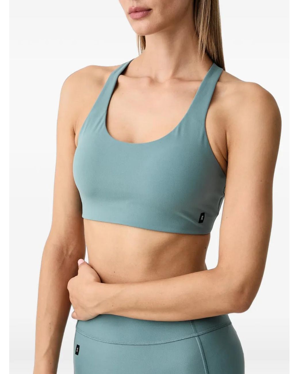 On Shoes Blue Racerback Sports Bra