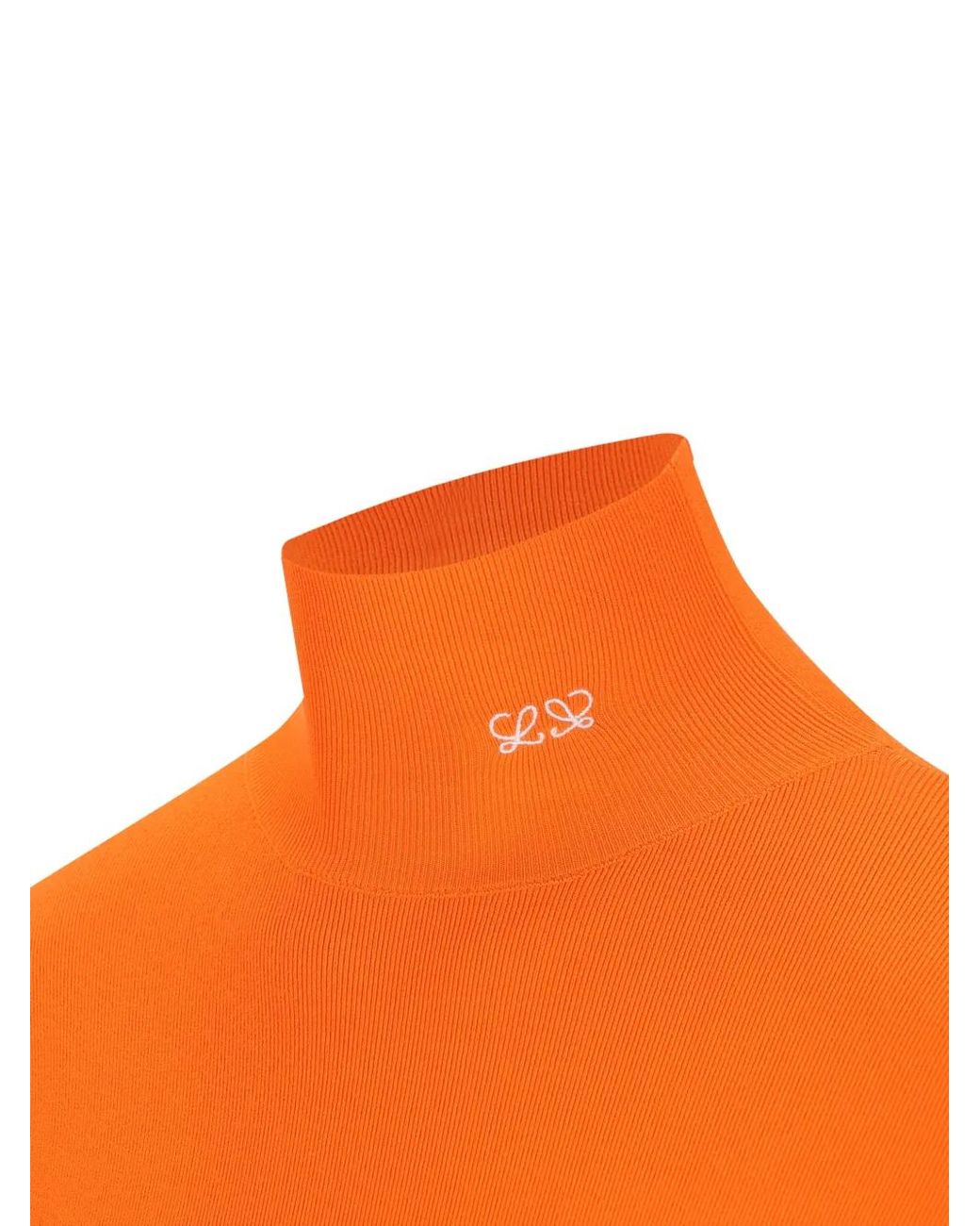 Loewe Orange Pull À Col Montant