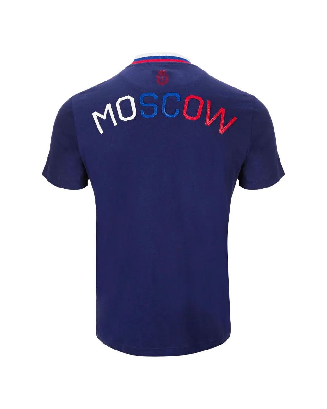 Billionaire Blue Round Neck Embroidered T-Shirt for men