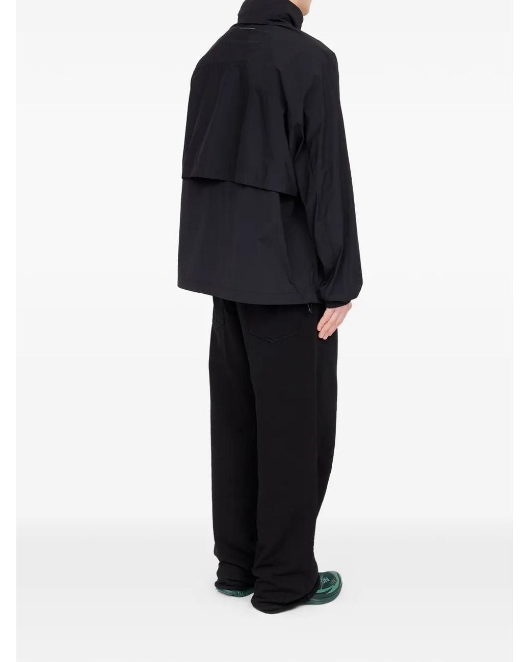 MM6 by Maison Margiela Black Veste En Nylon À Fermeture Zippée for men