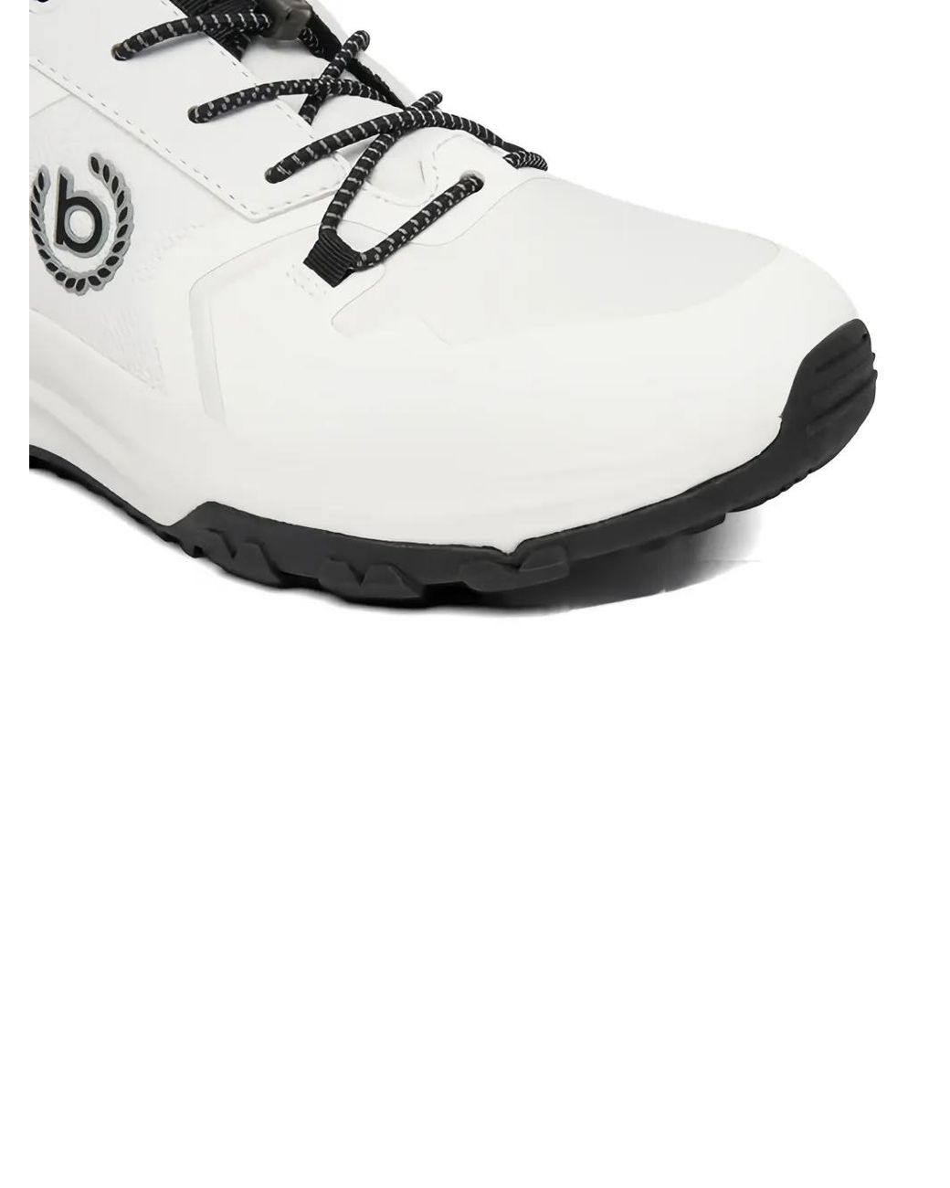 Bugatti White Panelled Toggle-Fastening Sneakers for men