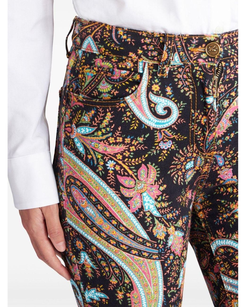 ETRO paisley-print wide-leg Trousers - Farfetch