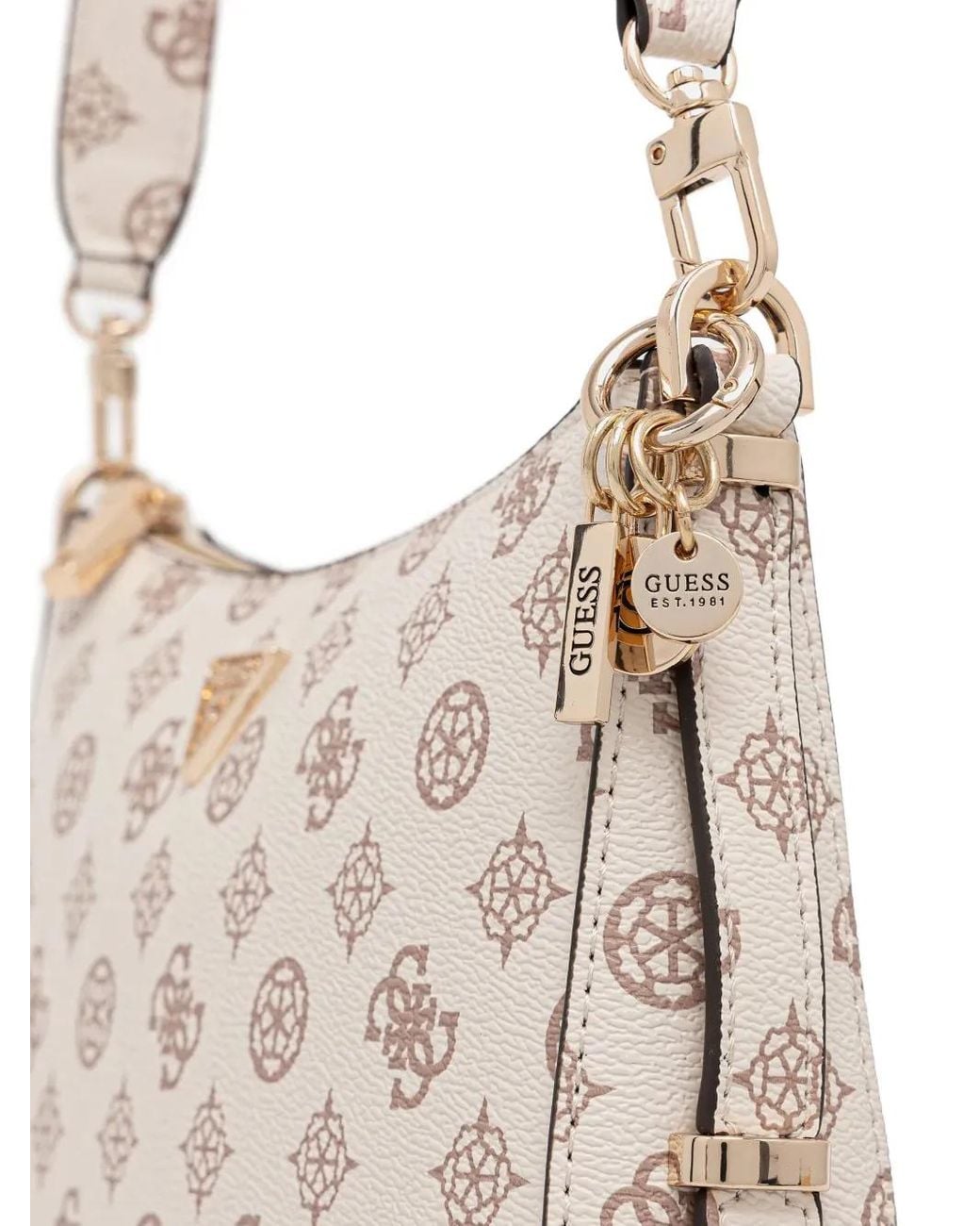 Guess Natural Daryna Schultertasche Mit Monogrammmuster