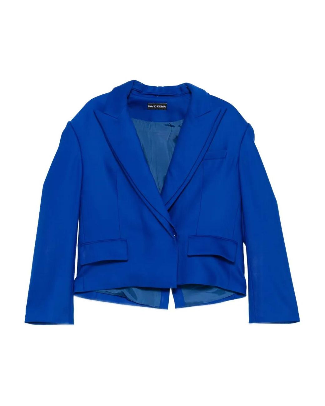 David Koma Blue Double-Breasted Jacket