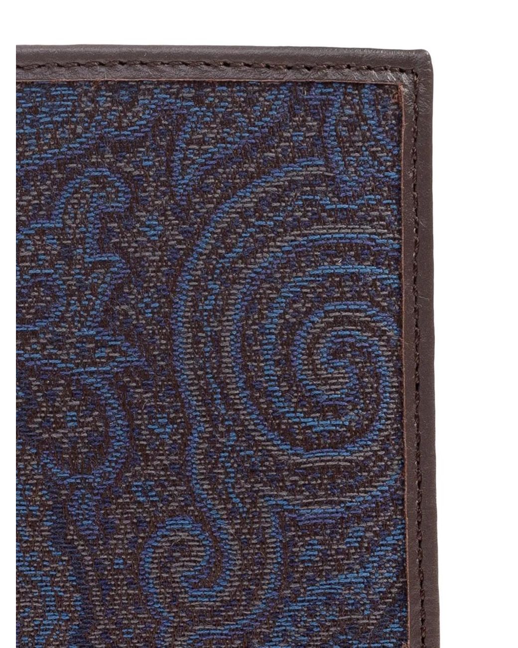 Etro Blue Essential Jacquard Wallet for men