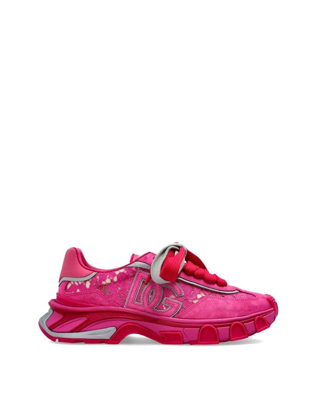 Dolce & Gabbana Pink Dg Country Road Fabric Sneakers