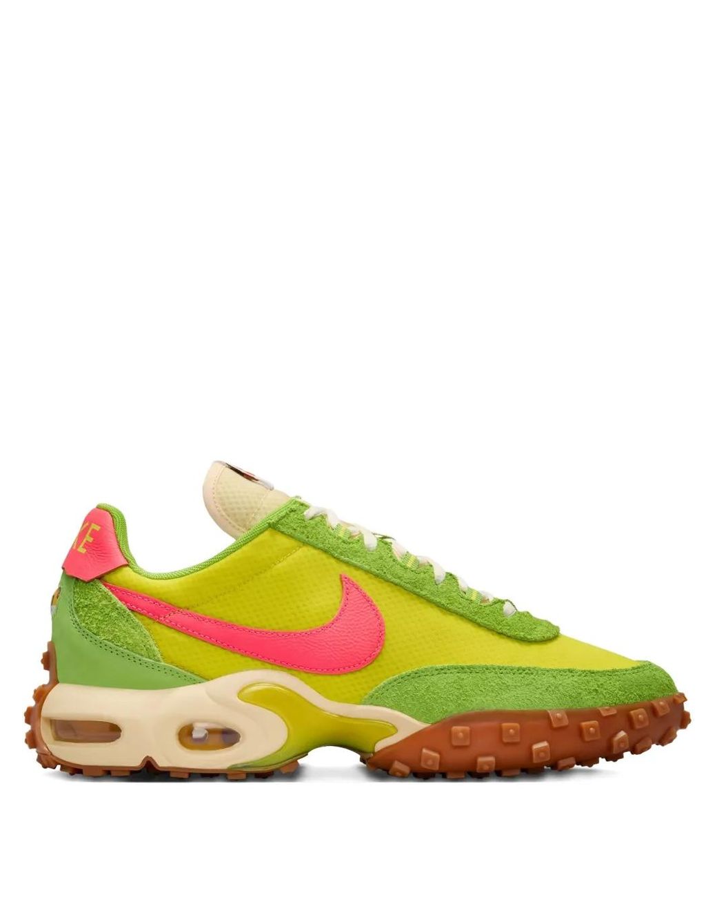 nike waffle lime green