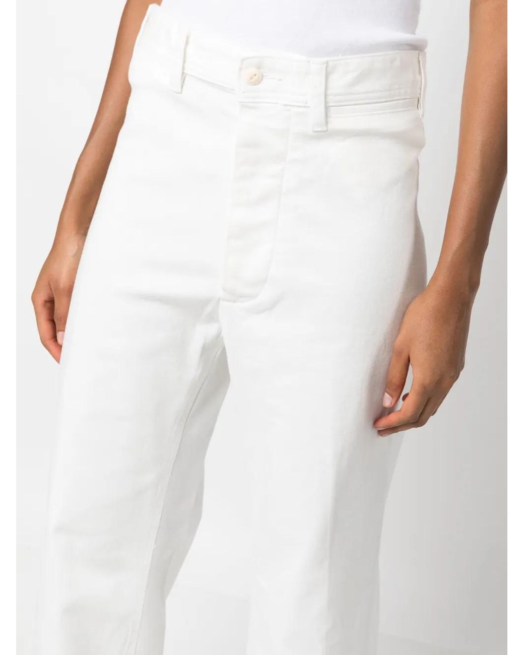 Polo Ralph Lauren White Cotton Trousers