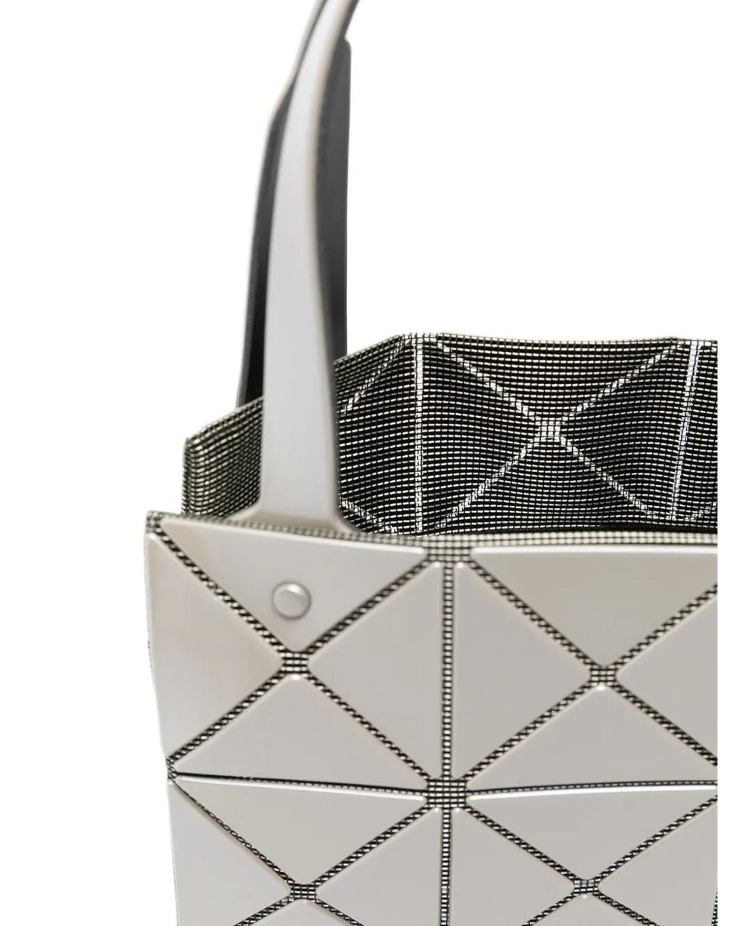 Issey Miyake White Lucent Geometric Tote Bag