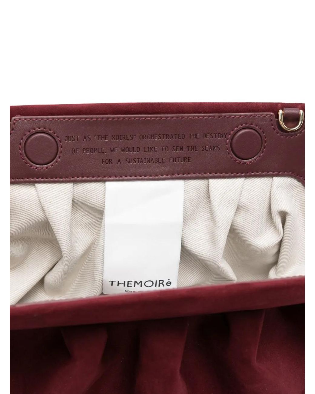 THEMOIRÈ Purple Bios Pleated Clutch Bag
