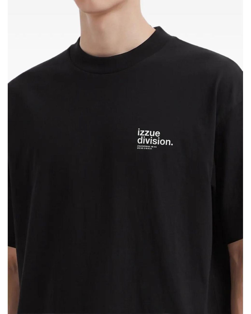 Izzue Black Logo-Print Cotton T-Shirt for men