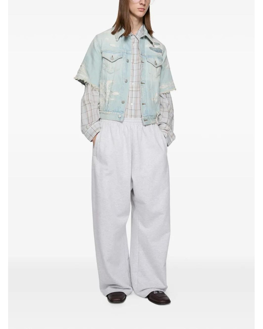 Acne Blue Mended Denim Jacket for men