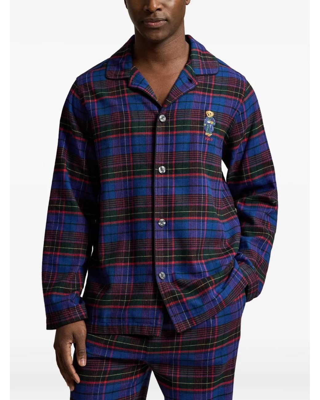 Polo Ralph Lauren Blue Long Sleeve Pj Set Sleep for men