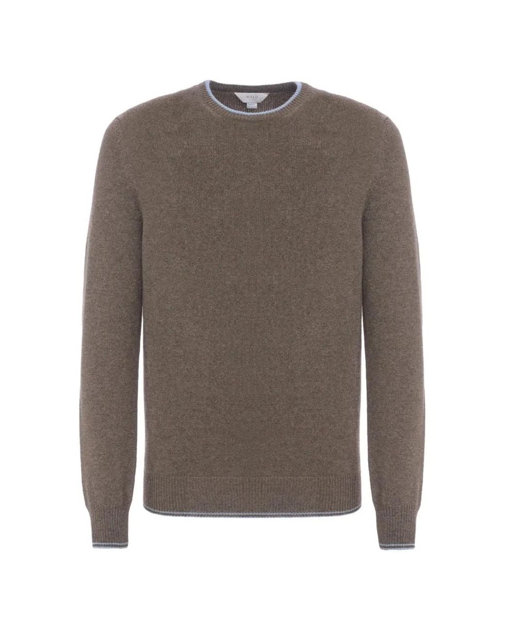 Pull Bords Contrastants Malo pour homme en coloris Brown
