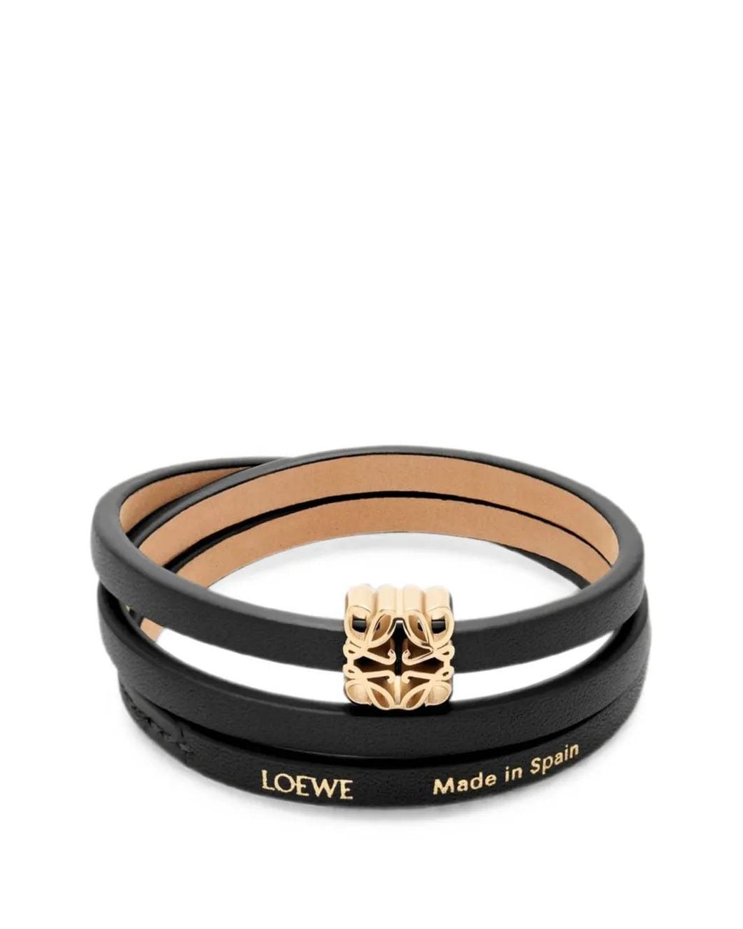 Loewe Black Anagram Bombé Twist Bracelet
