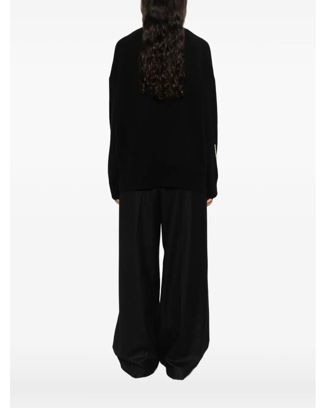 Bompard Black Lou V-Neck Cashmere Cardigan