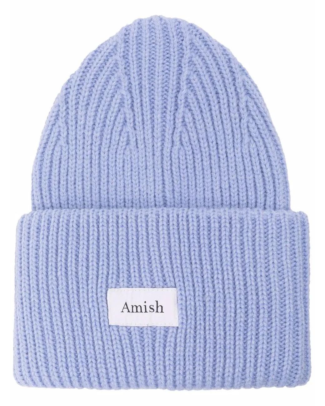 AMISH Blue Bonnet Nervuré À Patch Logo for men