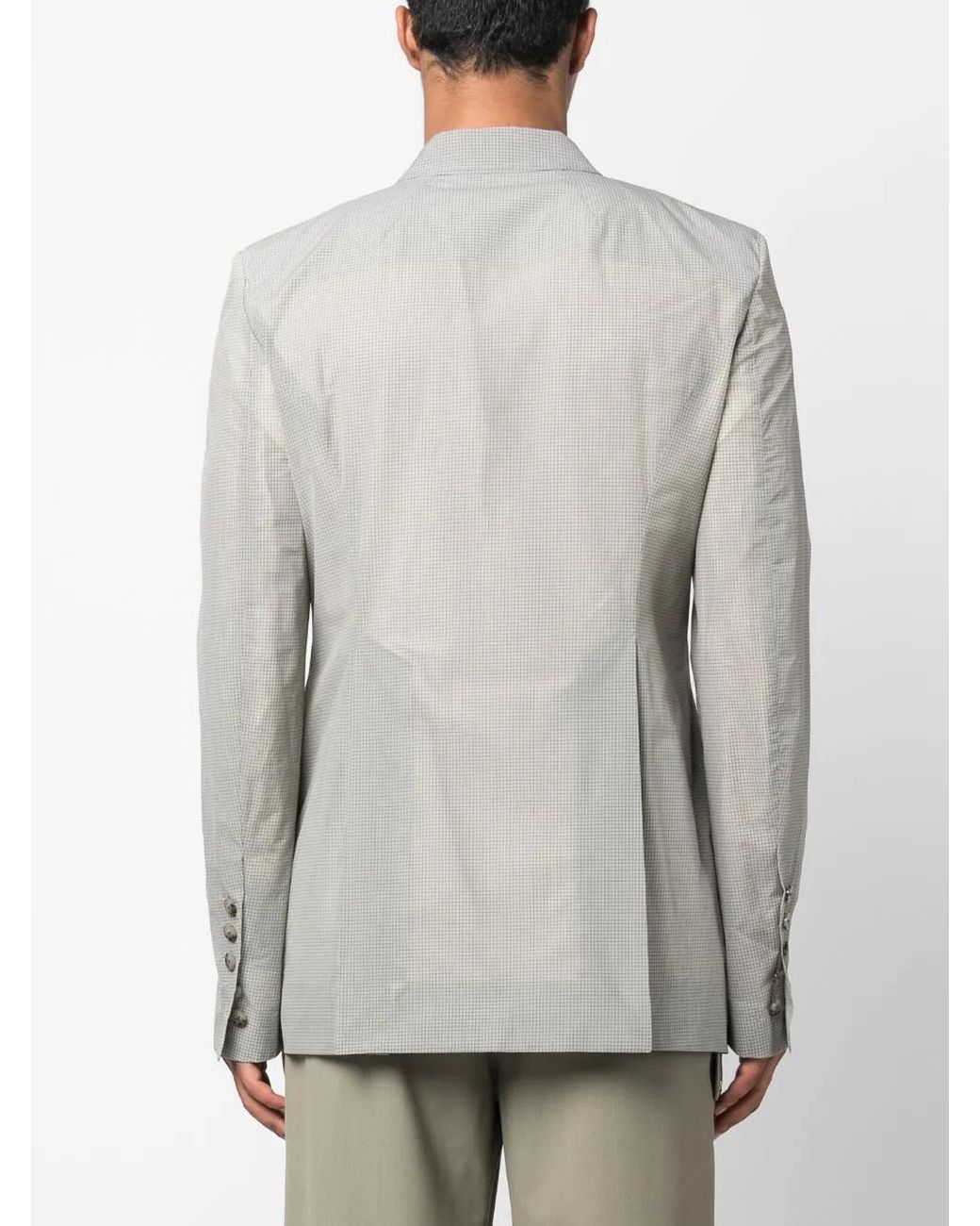 Rick Owens Gray Single-Breasted Blazer for men