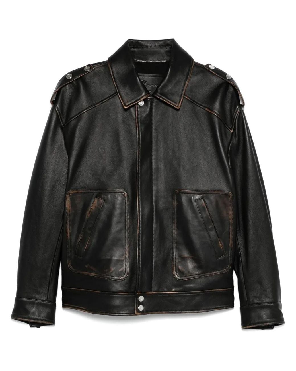 Blumarine Black Leather Jacket