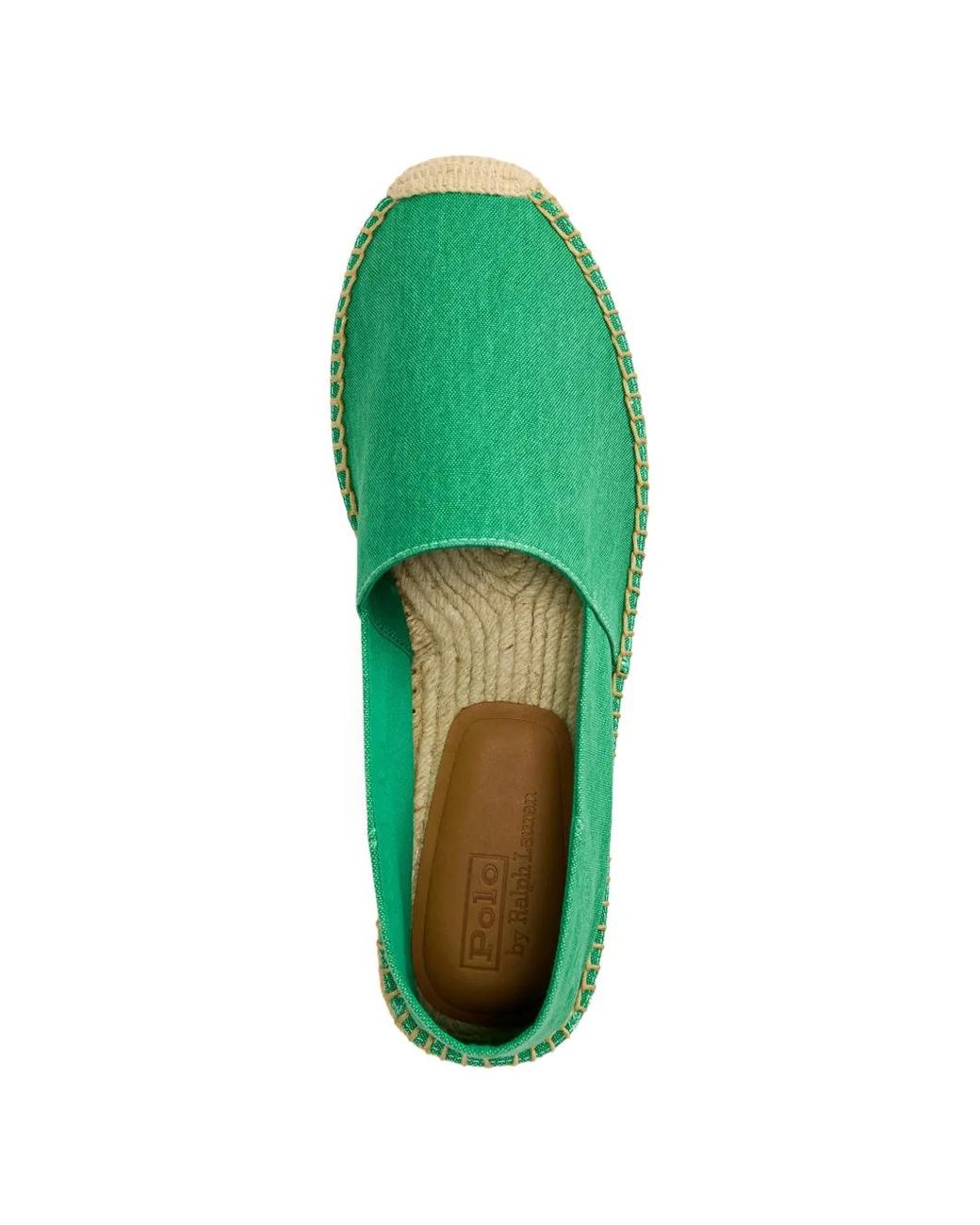 Polo Ralph Lauren Green Pony Embroidered Espadrilles for men