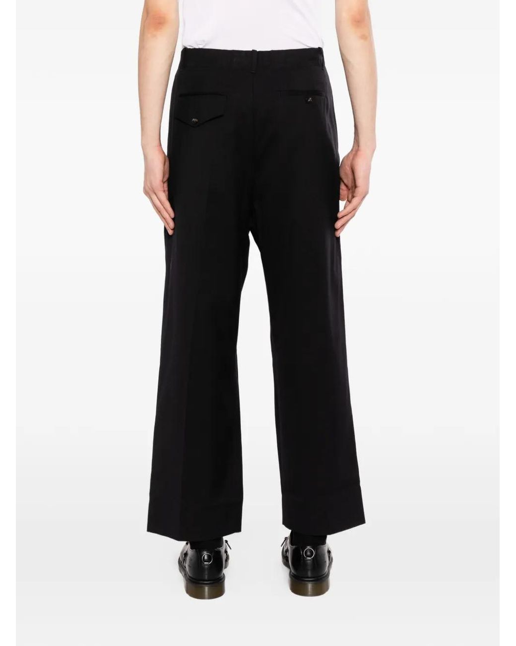Setchu Black Chino Trousers for men