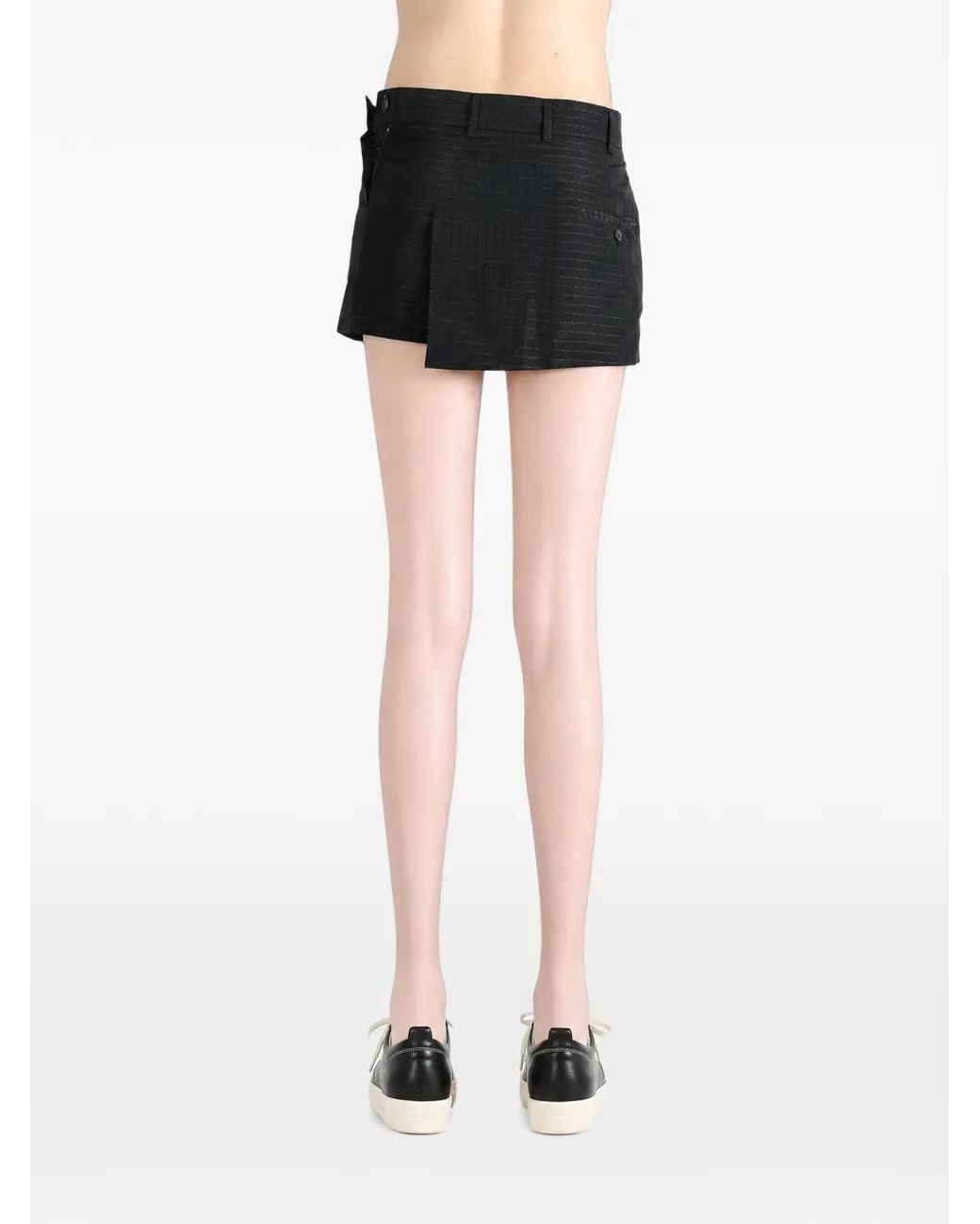 Vivienne Westwood Black Asymmetric Checked Skirt