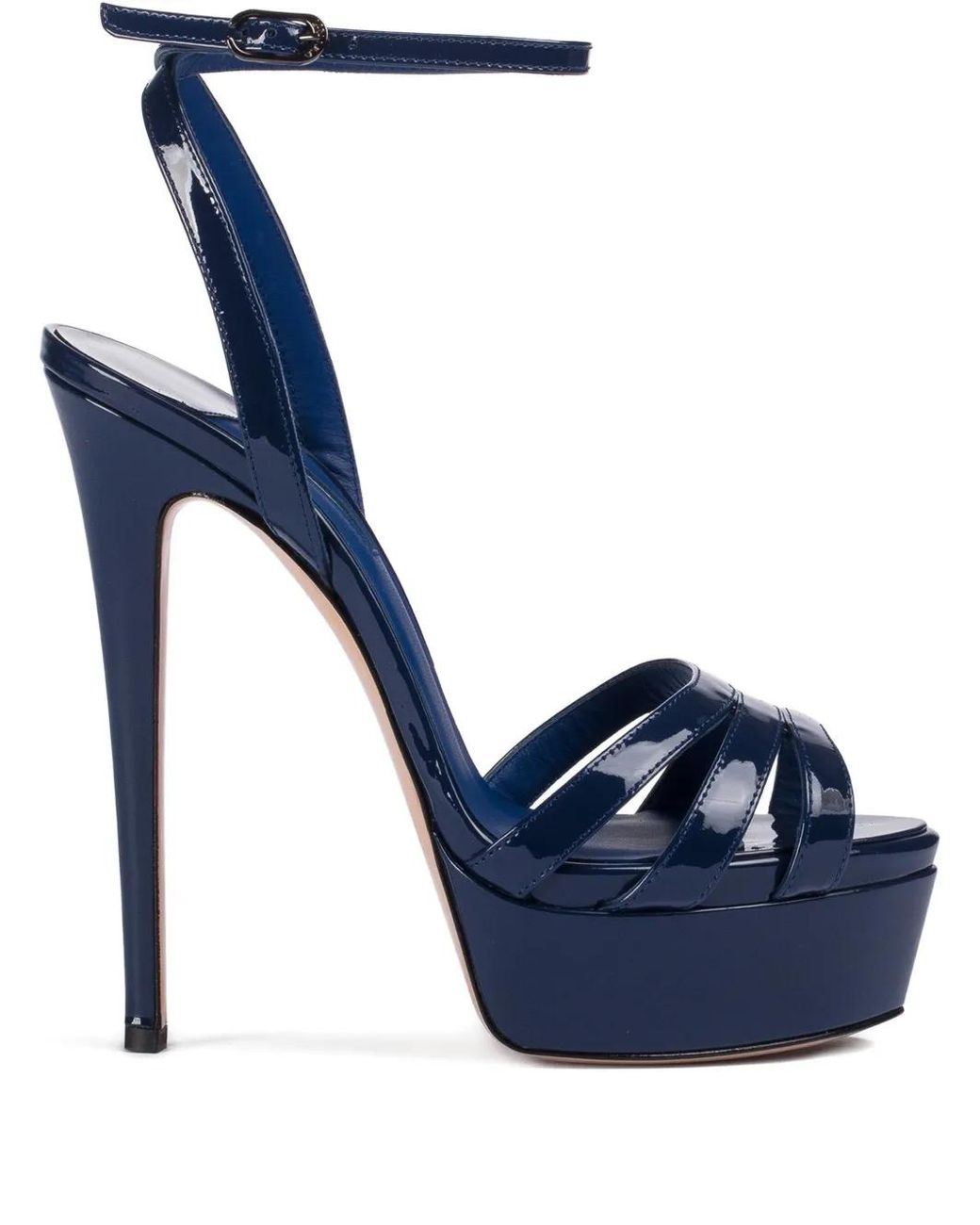 Le Silla Blue 140Mm Lola Strappy Sandals