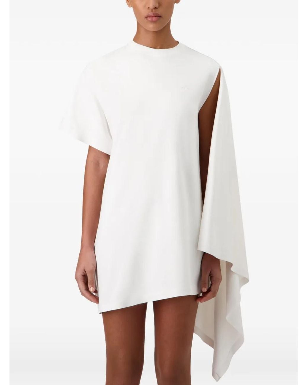 Coperni White Zero Waste Draped Dress