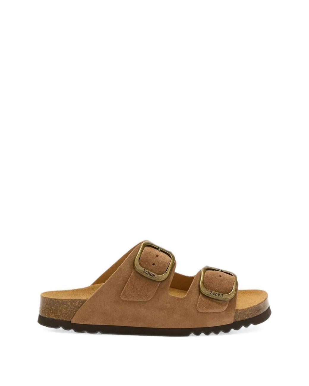 Scholl Brown Noelle Buckle-Fastening Sandals