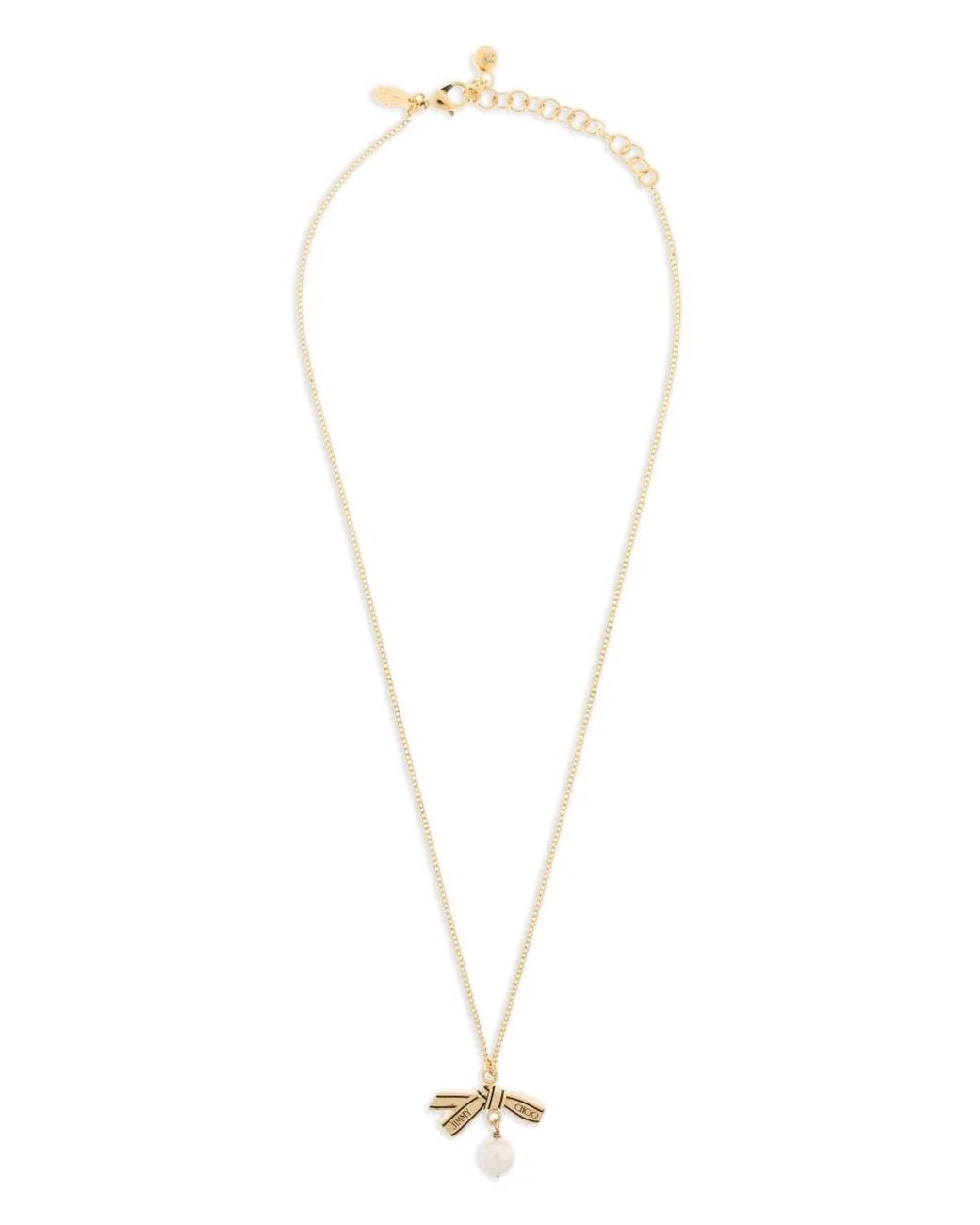 Jimmy Choo White Ribbon Necklace