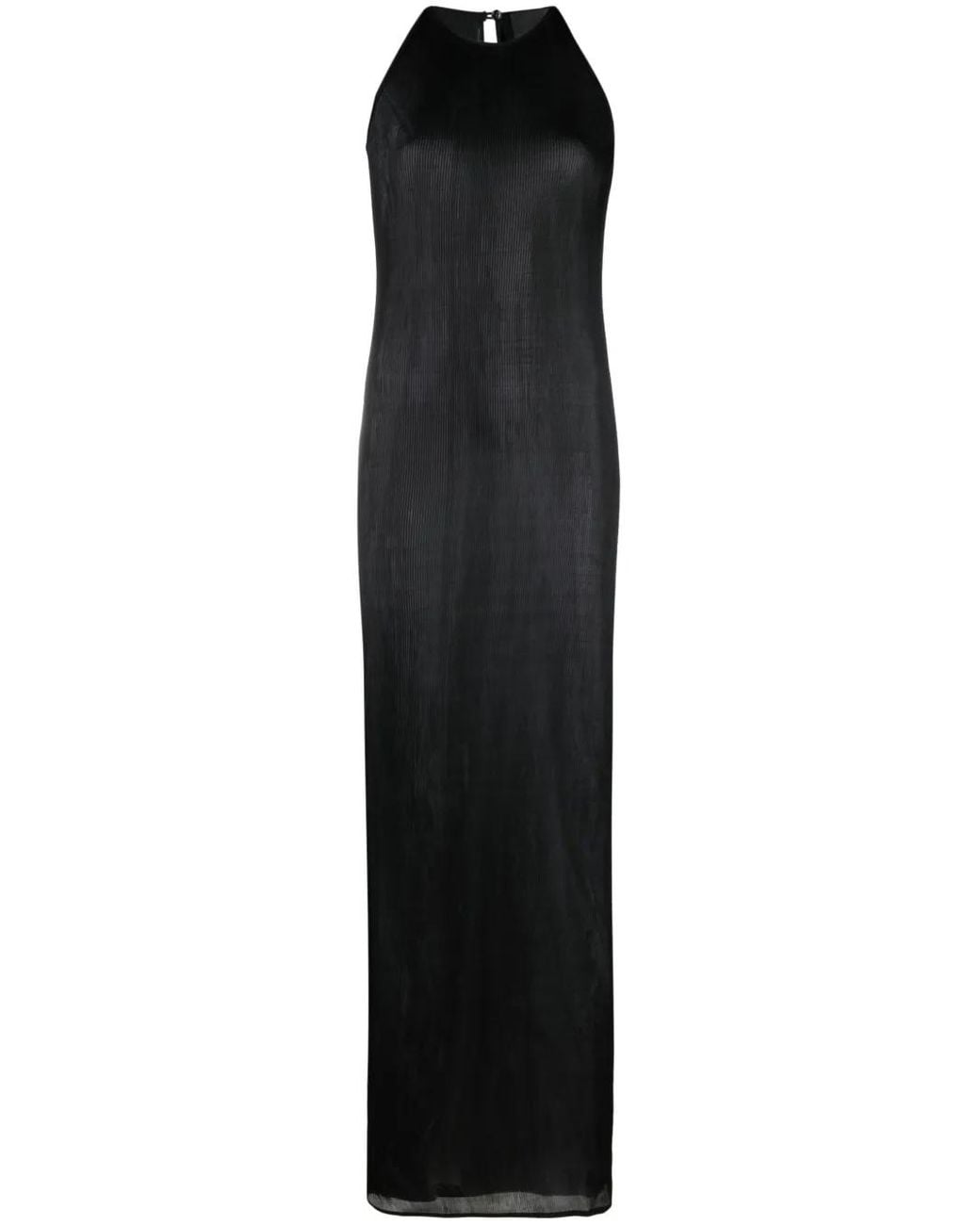 Givenchy Black Ribbed-Knit Sleeveless Dress