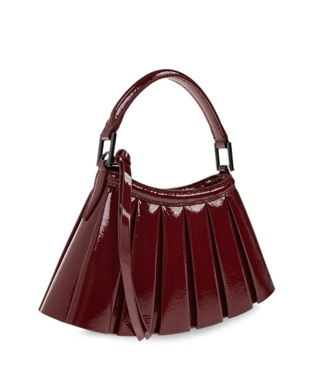 Lacoste White Runway Mini Patent Leather Lenglen Purse