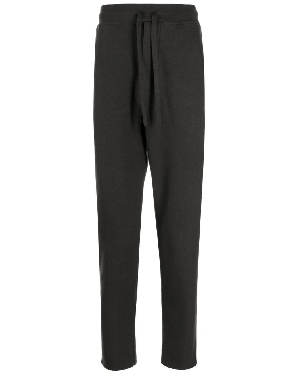 Transit Black Drawstring Virgin-Wool Track Pants for men