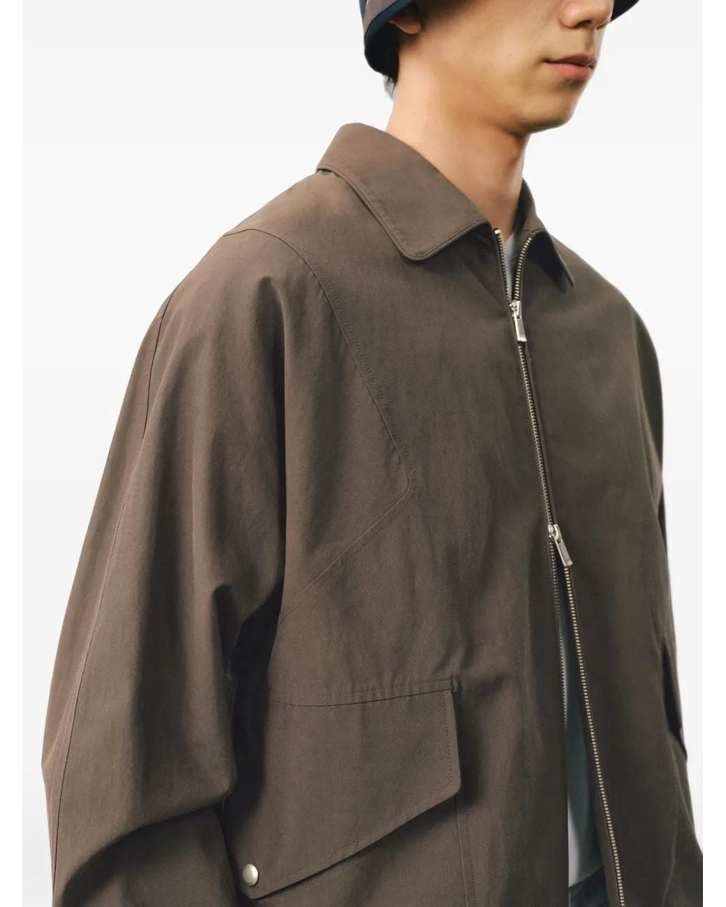 CROQUIS Brown Collared Jacket for men