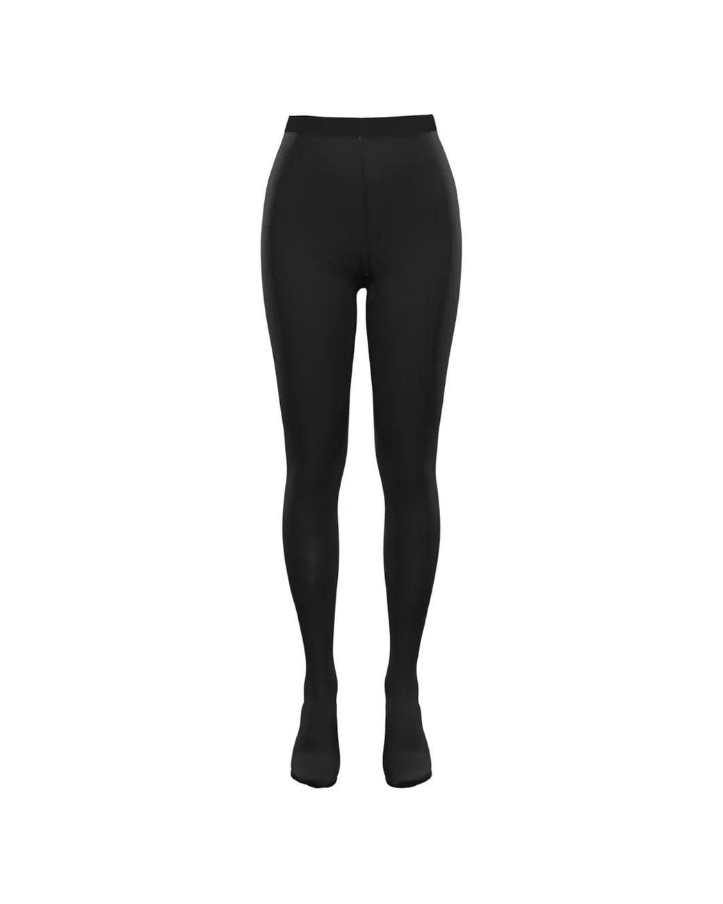 Wolford Black Opaque Matte-Finish Tights