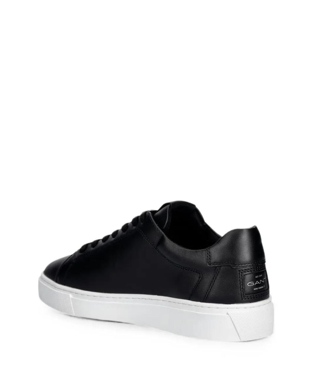 Gant Black Logo-Print Leather Sneakers for men