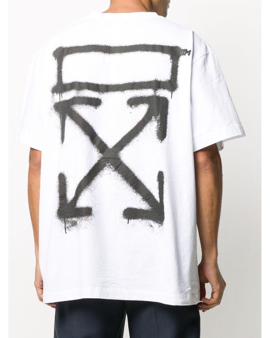 Off-White c/o Virgil Abloh Spray Painting T-shirt in White for Men